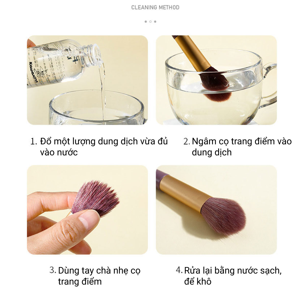 Mô tả Sản phẩm làm sạch Cọ trang điểm Lescolton 2024 - 3