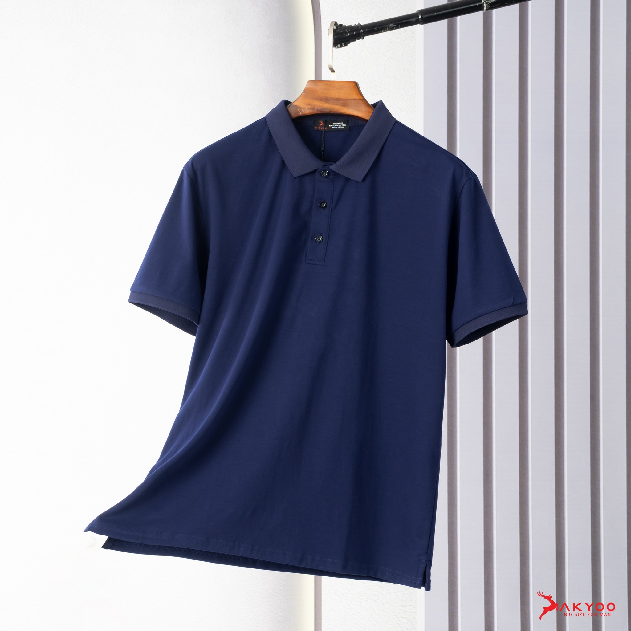 Mô tả Áo Polo Nam Bigsize 80-140KG AKYOO Cao Cấp Cotton Co Giãn, Thâm Hút Mồ Hôi, Áo Polo Bigsize- PL DEN SP-PL THAN SP - 2