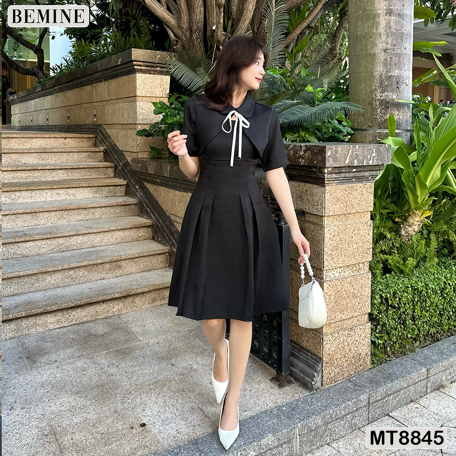 Mô tả Đầm thiết kế giả áo khoác tay lửng tùng xoè BEMINE MT8845 - 1