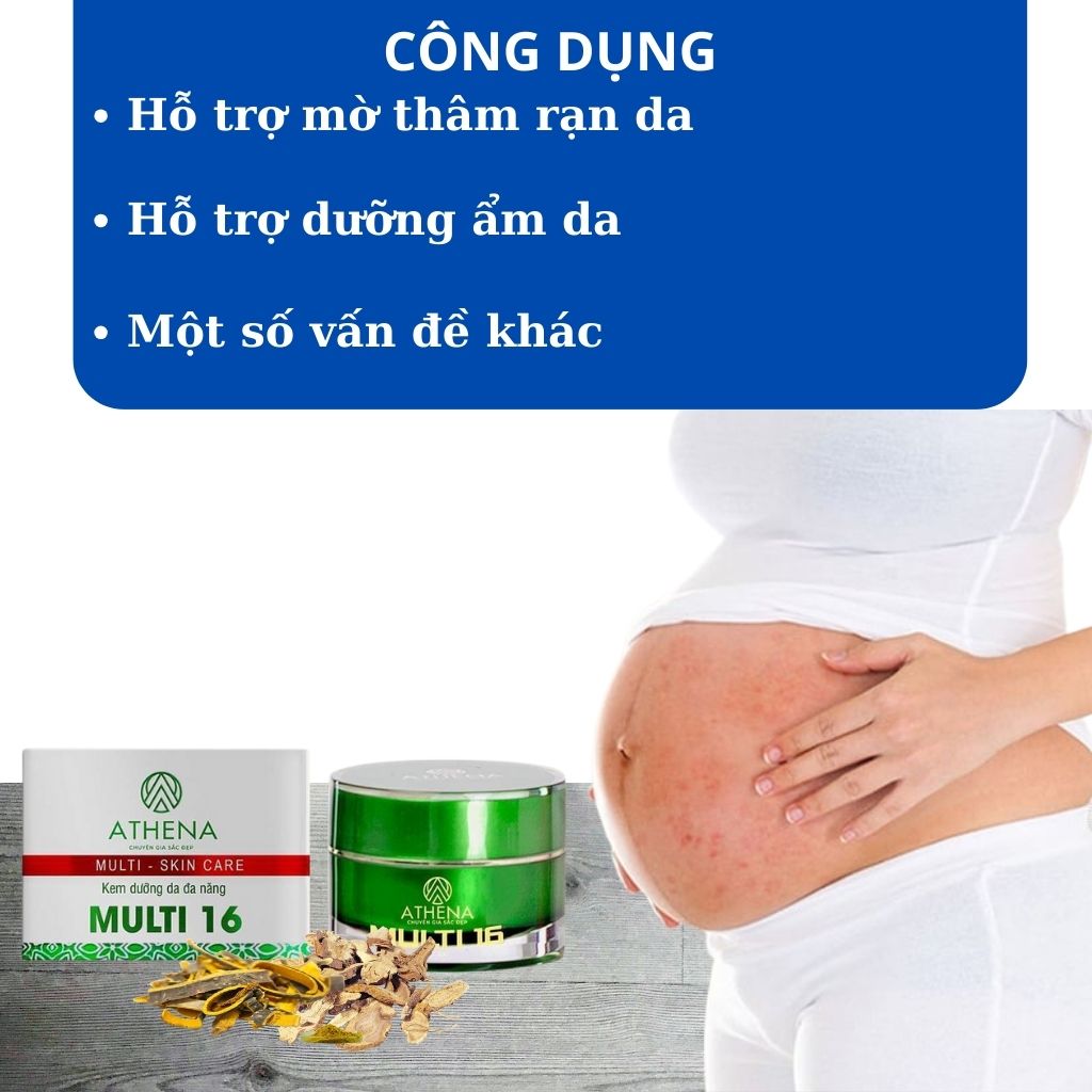 Mô tả Kem Rạn Da Multi 16 - Athena - Hỗ Trợ Mờ Rạn Da, Ngăn Ngừa Rạn Da, Hũ Lớn 30g, Hũ Nhỏ 20g - 4