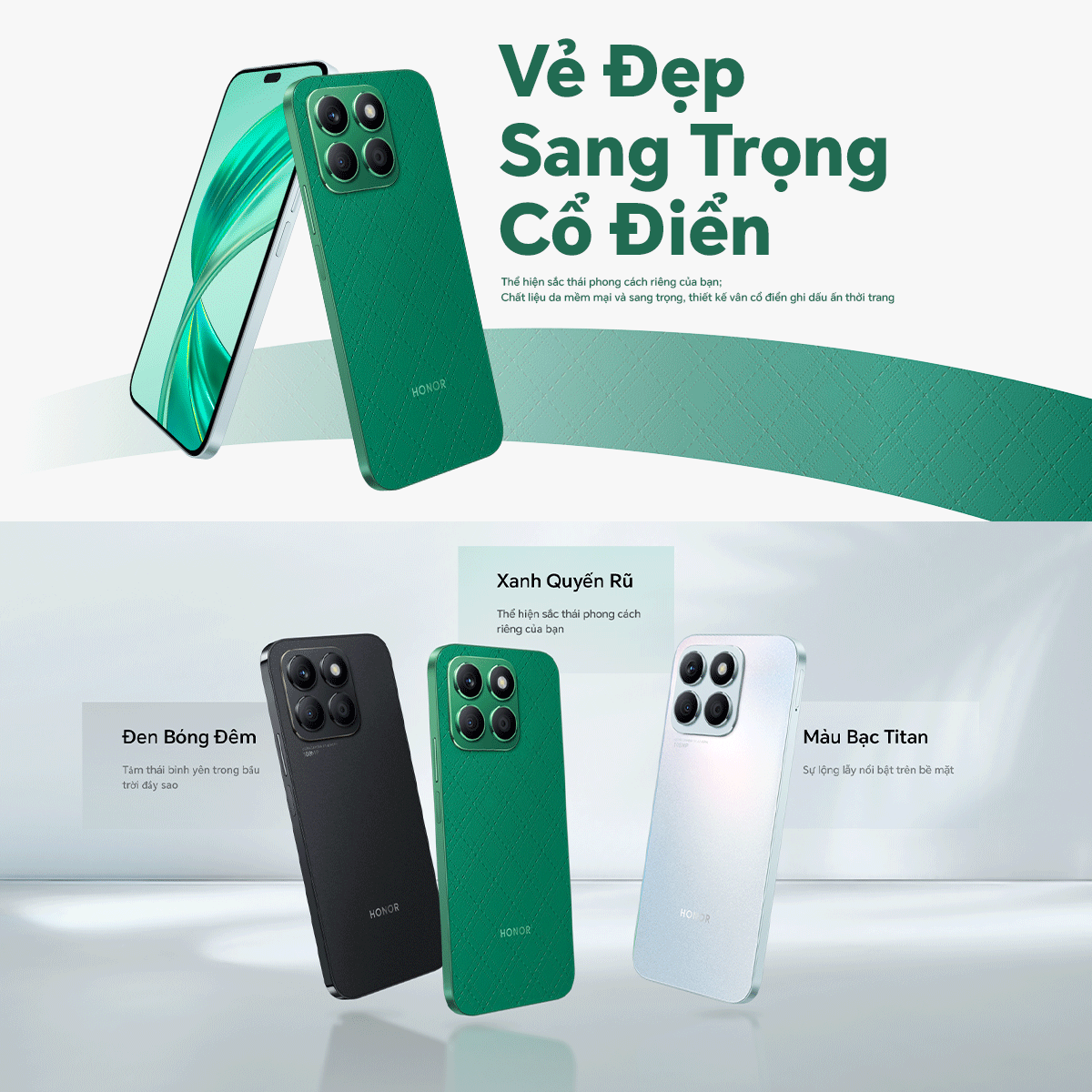 Thiết kế vuông vức của HONOR X8b