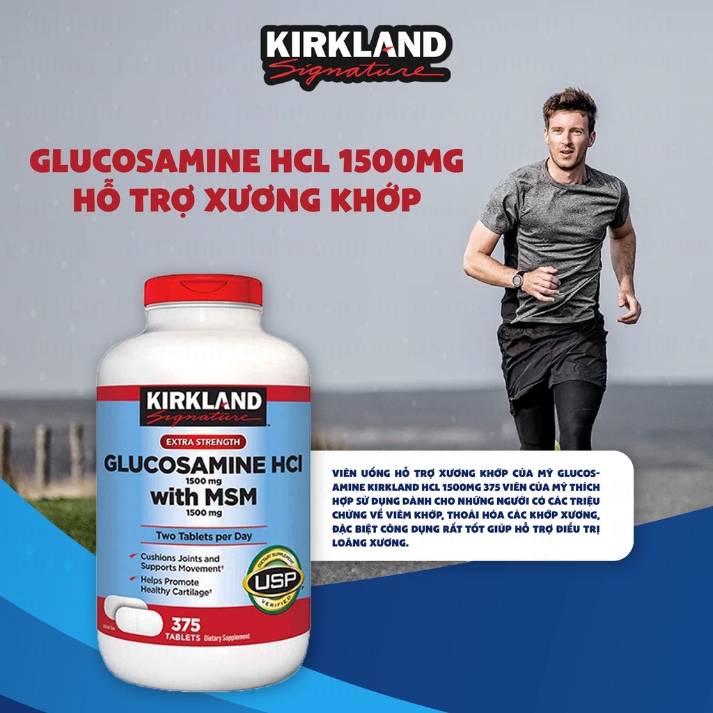 Kirkland Glucosamine HCL MSM - Thông tin dinh dưỡng