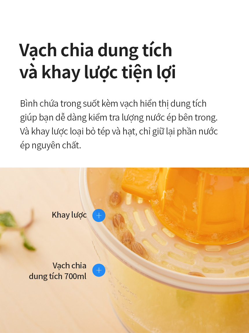 Mô tả Máy vắt cam LocknLock EJJ231 700ml 40W - Hàng chính hãng, xoay ép 2 chiều - JoyMall - 7