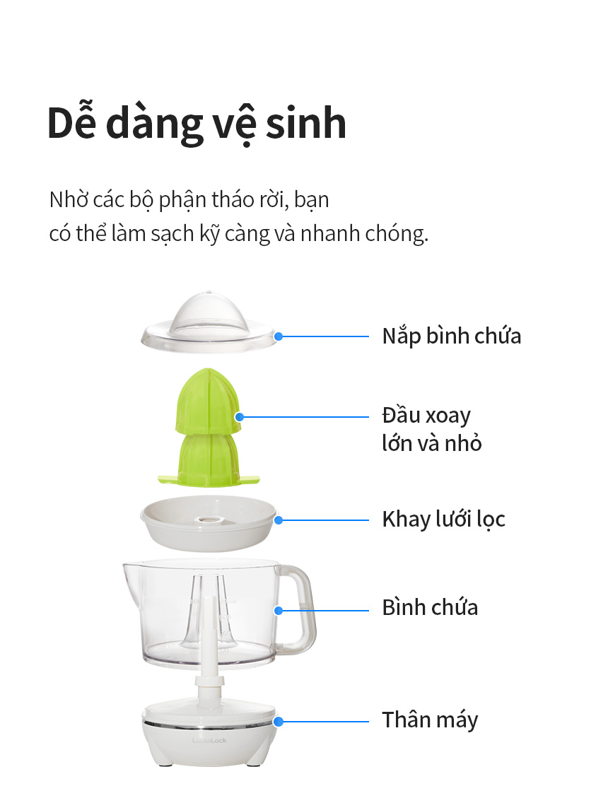 Hướng dẫn sử dụng máy vắt cam LocknLock EJJ231
