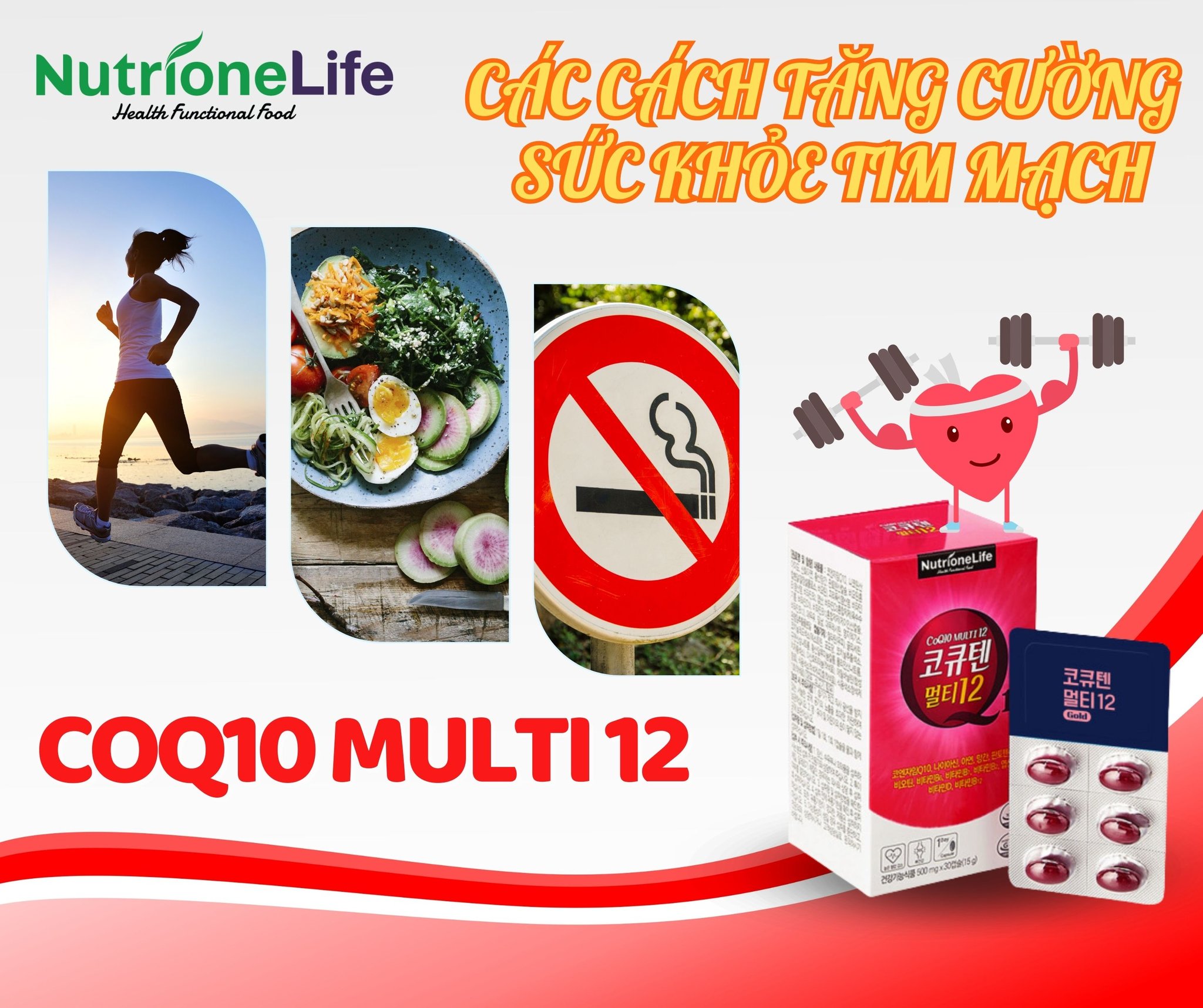 Mô tả COMBO 2 Hộp NUTRIONELIFE CoQ10 Multi 12 Bảo Vệ Tim Mạch, Ổn Định Huyết Áp 500mg/ Viên - 6