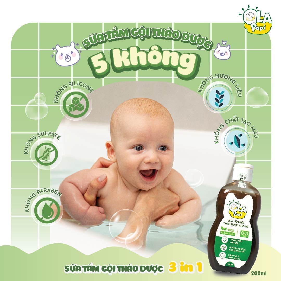 Mô tả Nước tắm ngừa rôm mụn ngứa thảo mộc trẻ em không cay mắt 200ml Mệ Đoan - 2