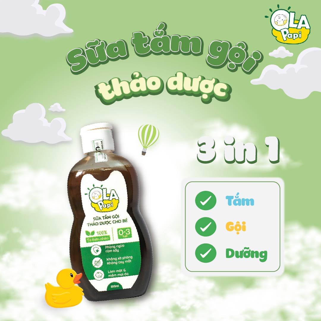 Mô tả Nước tắm ngừa rôm mụn ngứa thảo mộc trẻ em không cay mắt 200ml Mệ Đoan - 5
