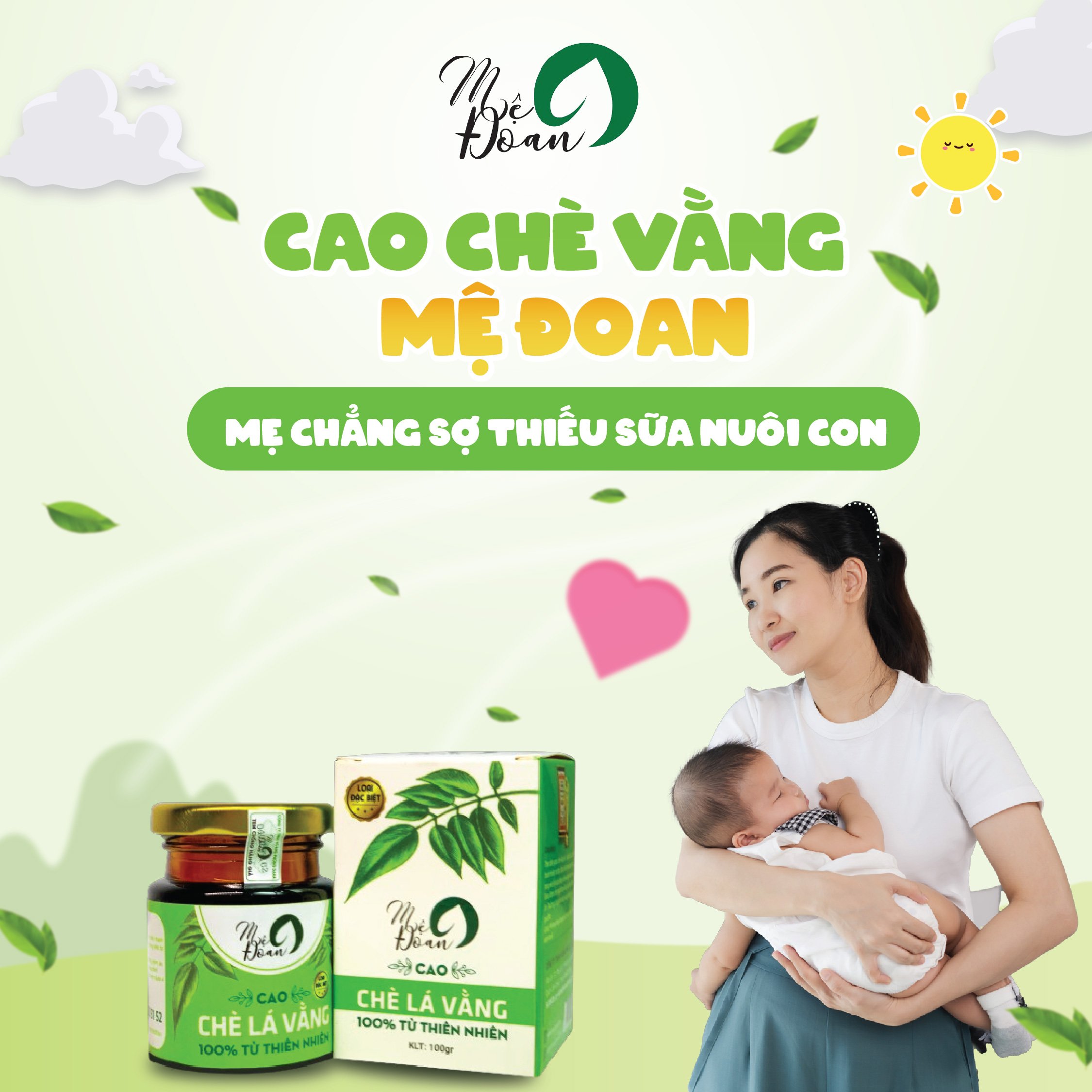 Mô tả Cao chè vằng Mệ Đoan nguyên chất lợi sữa giảm cân cho mẹ sau sinh hũ 100g - 2