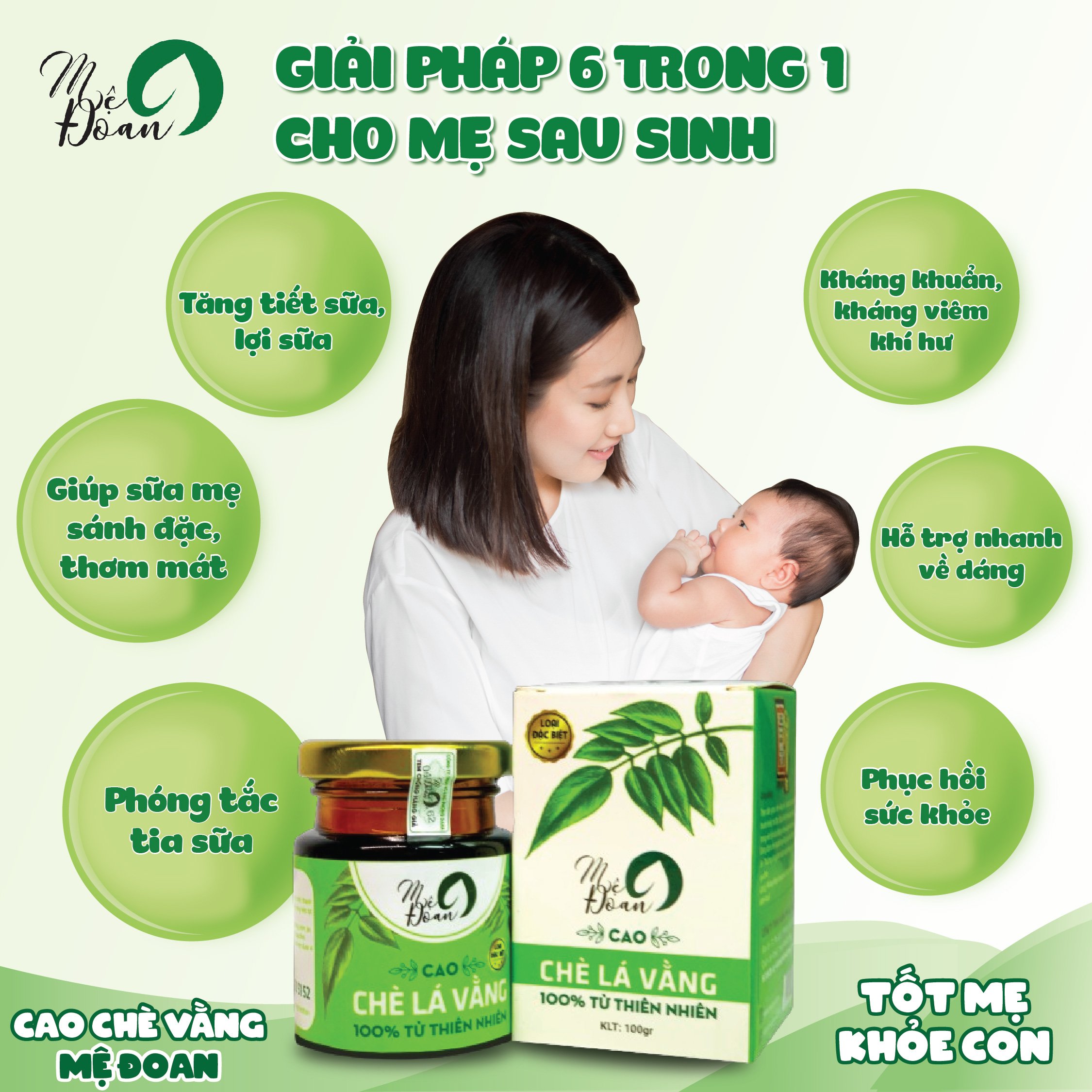 Mô tả Cao chè vằng Mệ Đoan nguyên chất lợi sữa giảm cân cho mẹ sau sinh hũ 100g - 4