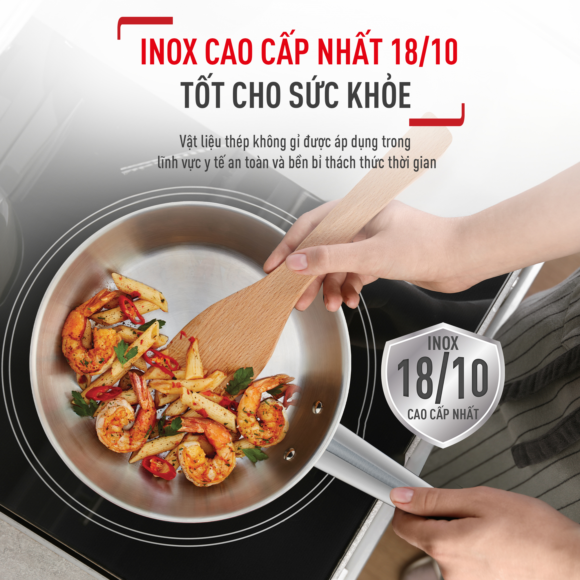 Mô tả Chảo Inox cao cấp Professional Tefal B9210655 / B9210455 - 3