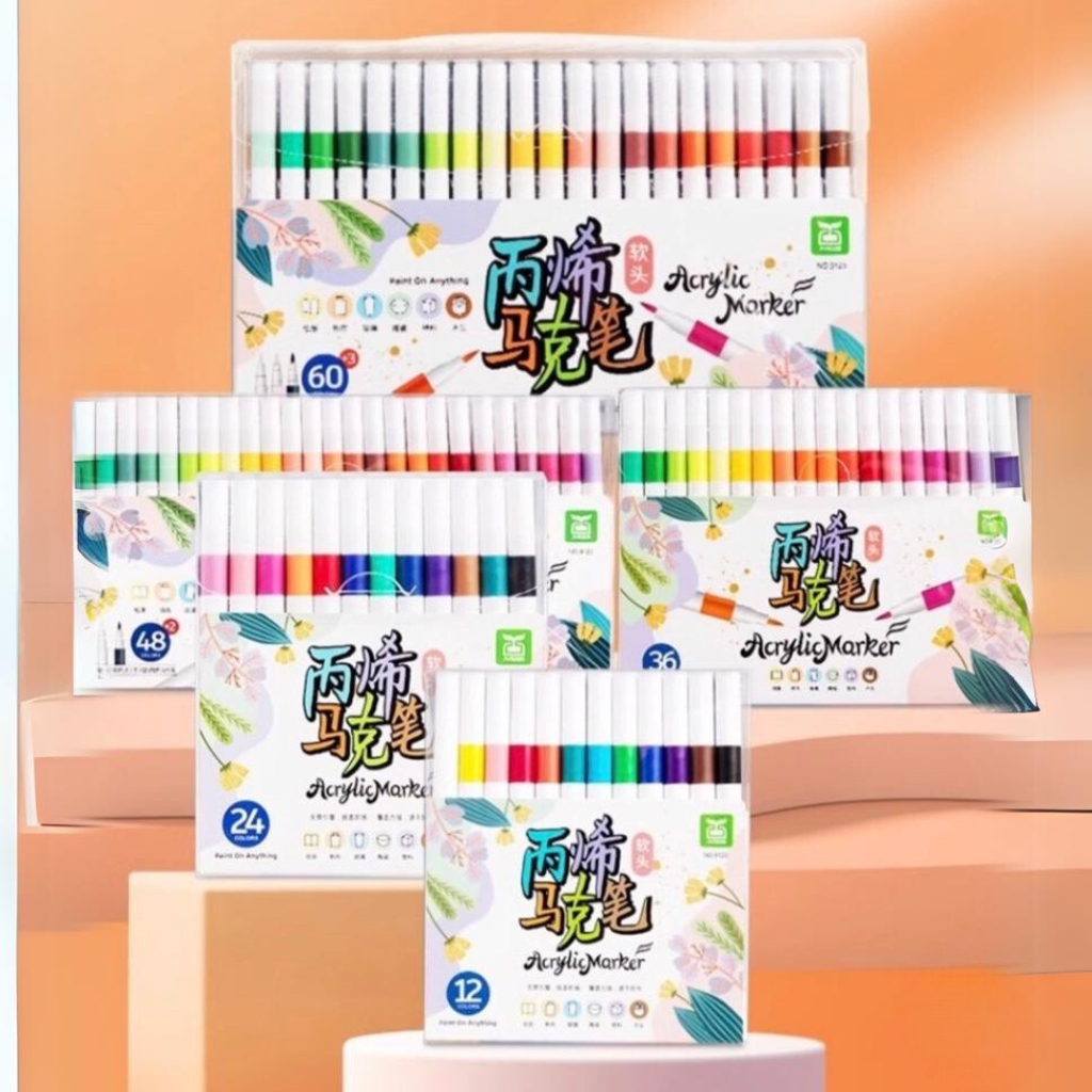 Mô tả Đồ Chơi Bút Màu Acrylic Ngòi Nhọn ( Ngòi Mềm) Vẽ Được Trên Nhiều Chất Liệu Khác Nhau Cho Bé Thoả Sức Sáng Tạo - 2
