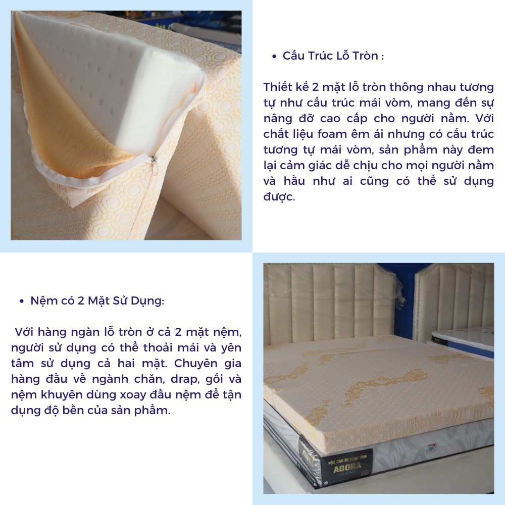 Mô tả Nệm Foam Aroma Classic Gấp 3, Nệm Gấp Gọn Thông Minh, Êm Ái, Bảo Hành 10 Năm. - 3