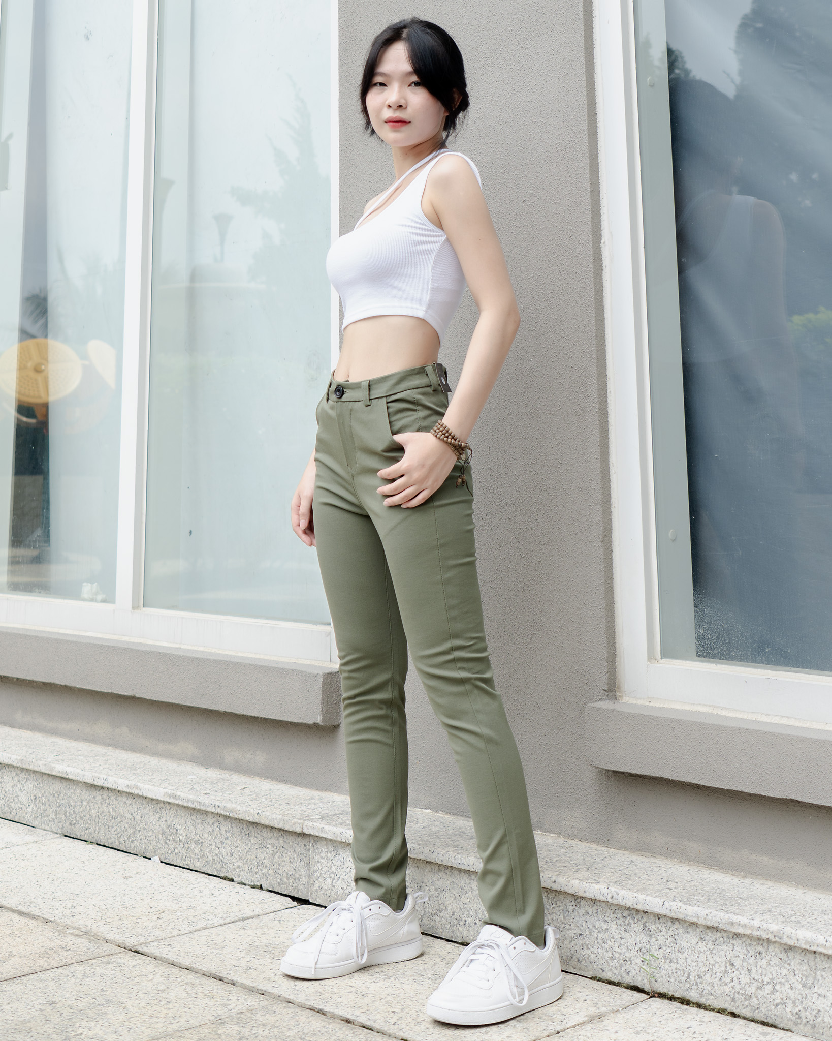 Mô tả Quần kaki nữ KQ STYLING ống đứng ôm dáng co giãn 4 chiều mềm mịn cao cấp PVN1250 - 4