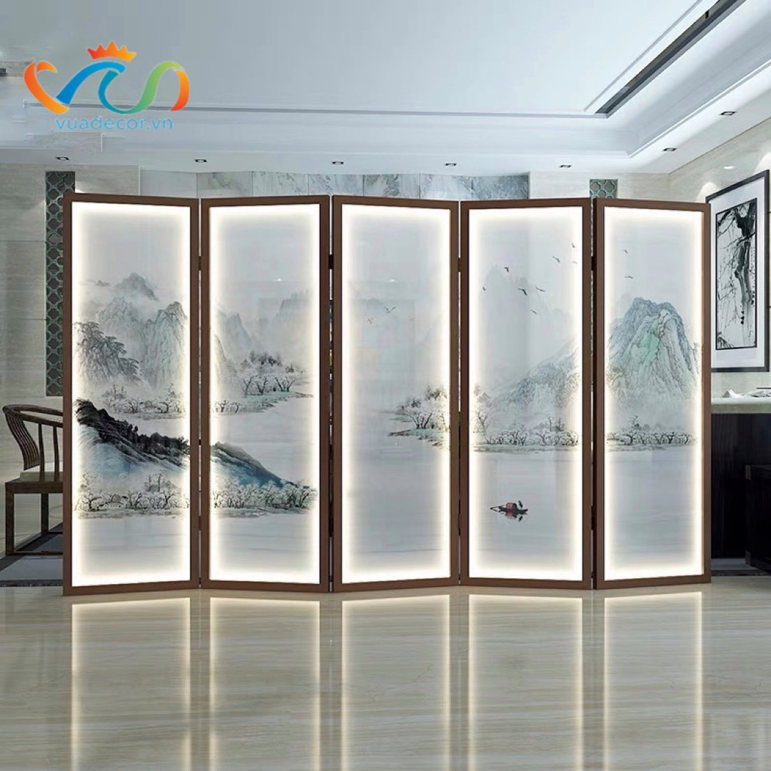 Set 46 Vách bình phong In Tranh CÓ LED VUADECOR cao cấp nhiều mẫu mã