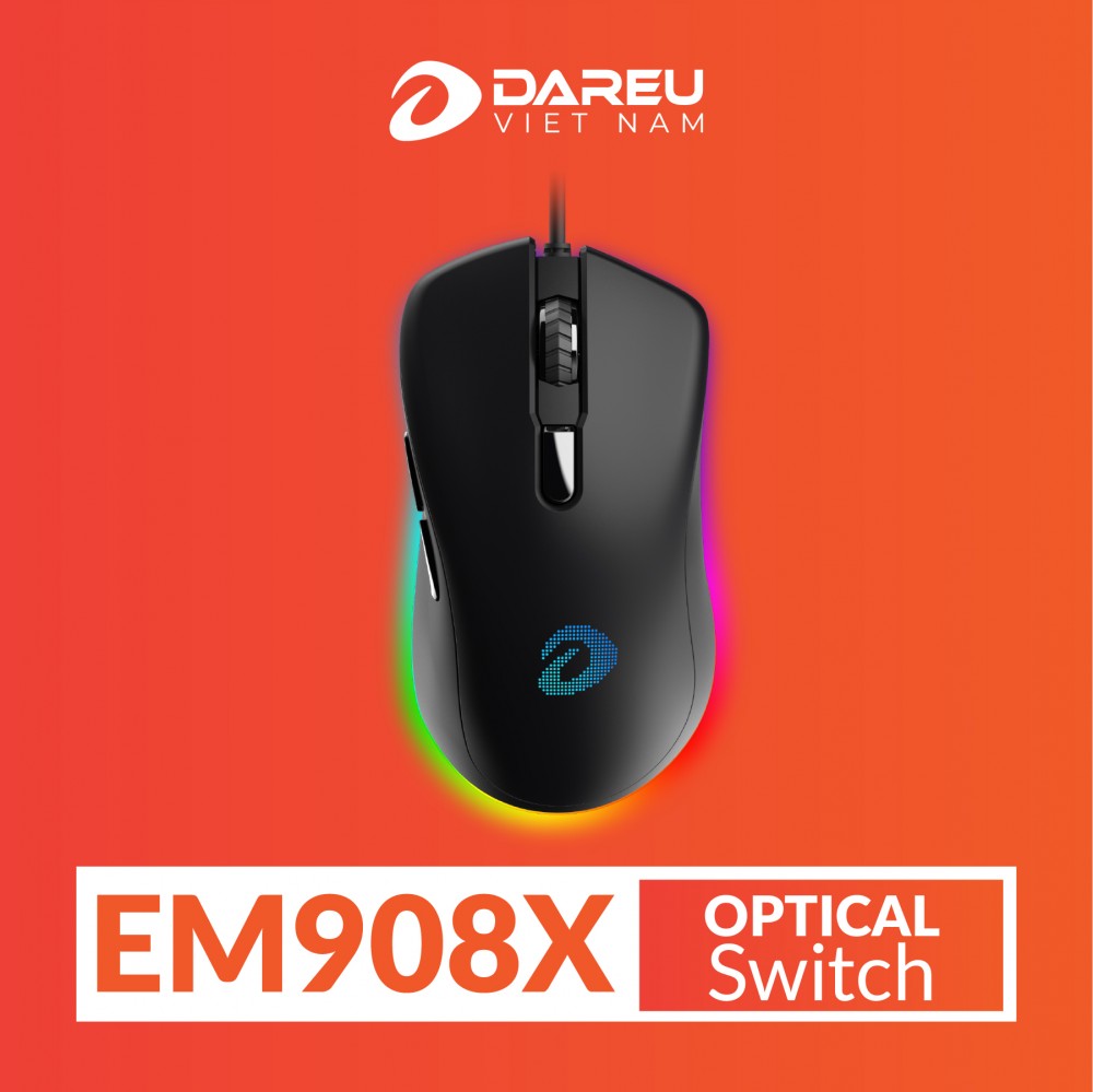 Mô tả Chuột Gaming Dareu EM908X - Optical Switch (LED RGB, BRAVO sensor) - 2