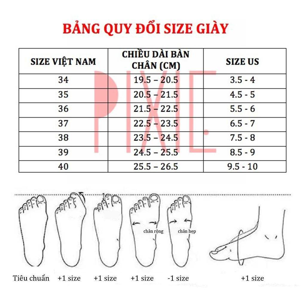 Mô tả Guốc Cao Gót Nữ 5cm Quai Kẻ Ngang Pixie E117 - 6