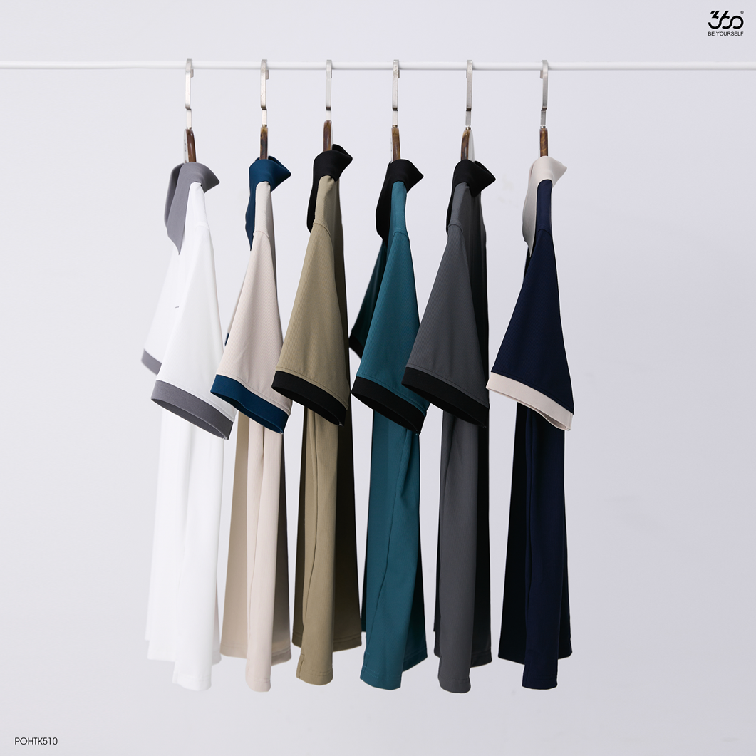 Mô tả Áo polo nam trơn cổ bẻ phối màu trẻ trung năng động thương hiệu 360 Boutique chất liệu cao cấp co giãn - POHTK510 - 3