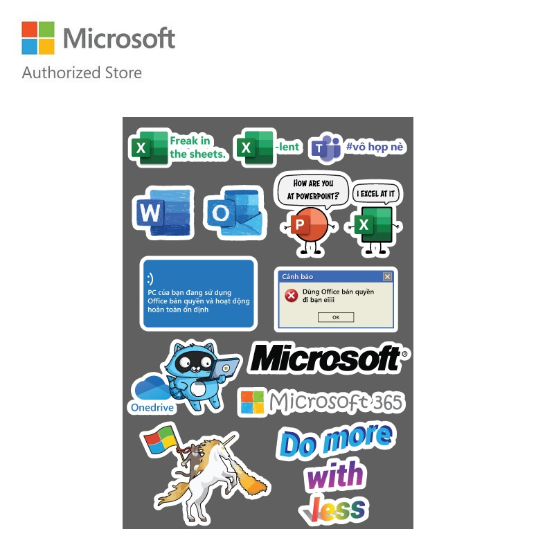 Mô tả Bộ Sticker Microsoft vui vẻ - Hàng tặng không bán - 1