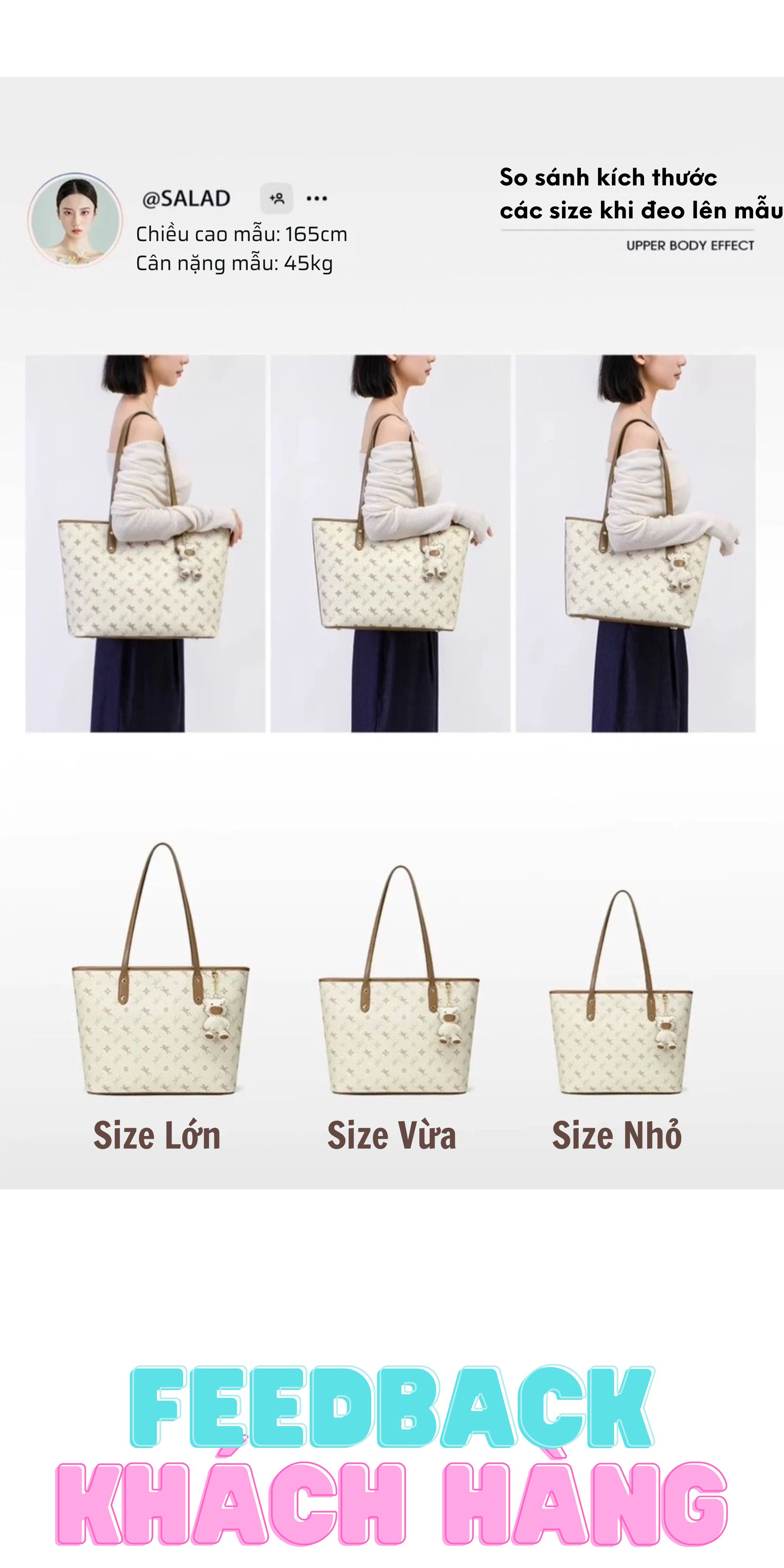 Mô tả Túi Tote Bag nữ Nucelle size to dễ thương thời trang đi học đi làm ViAnh Store 1171966 - 8
