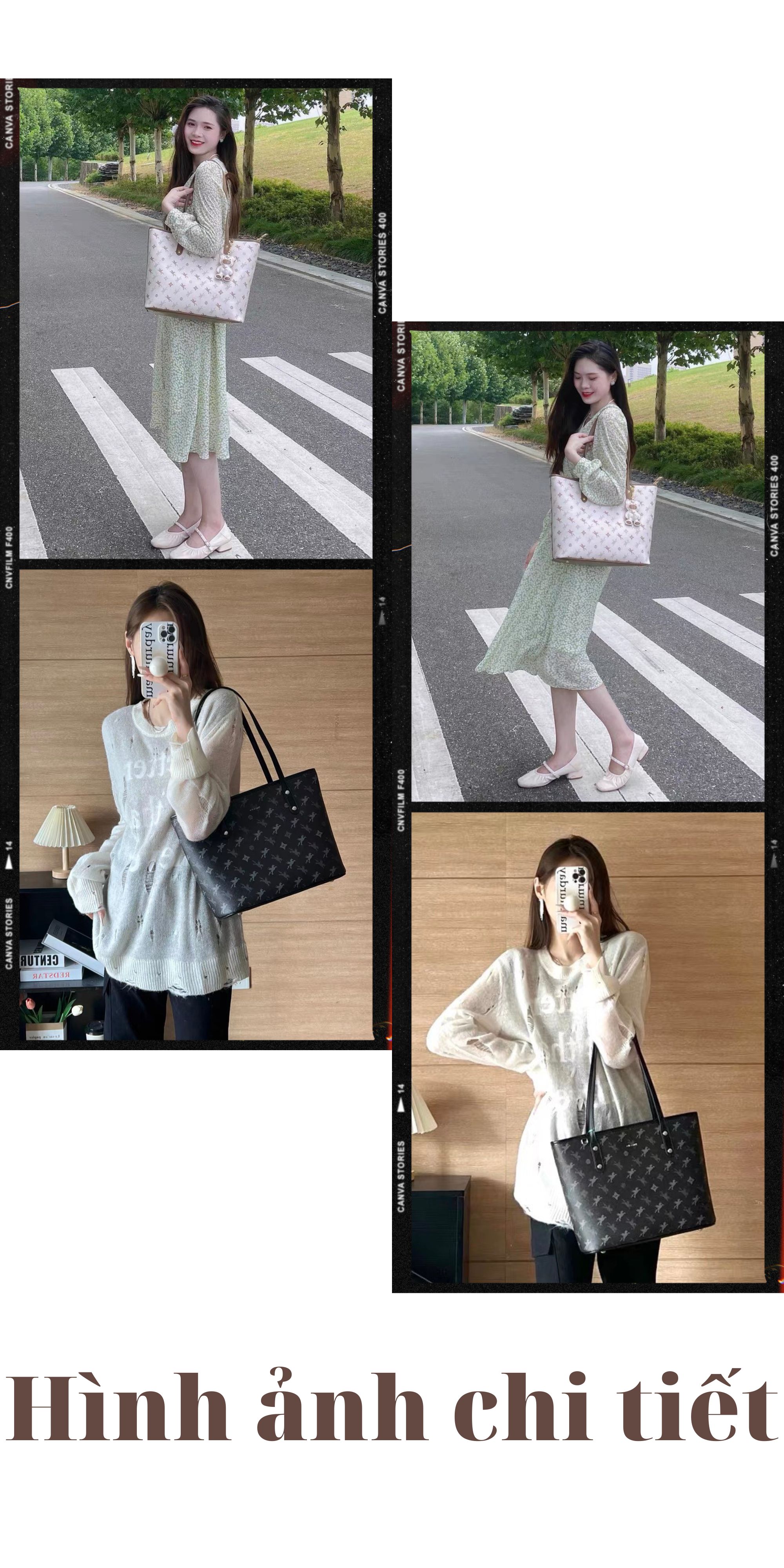 Mô tả Túi Tote Bag nữ Nucelle size to dễ thương thời trang đi học đi làm ViAnh Store 1171966 - 9