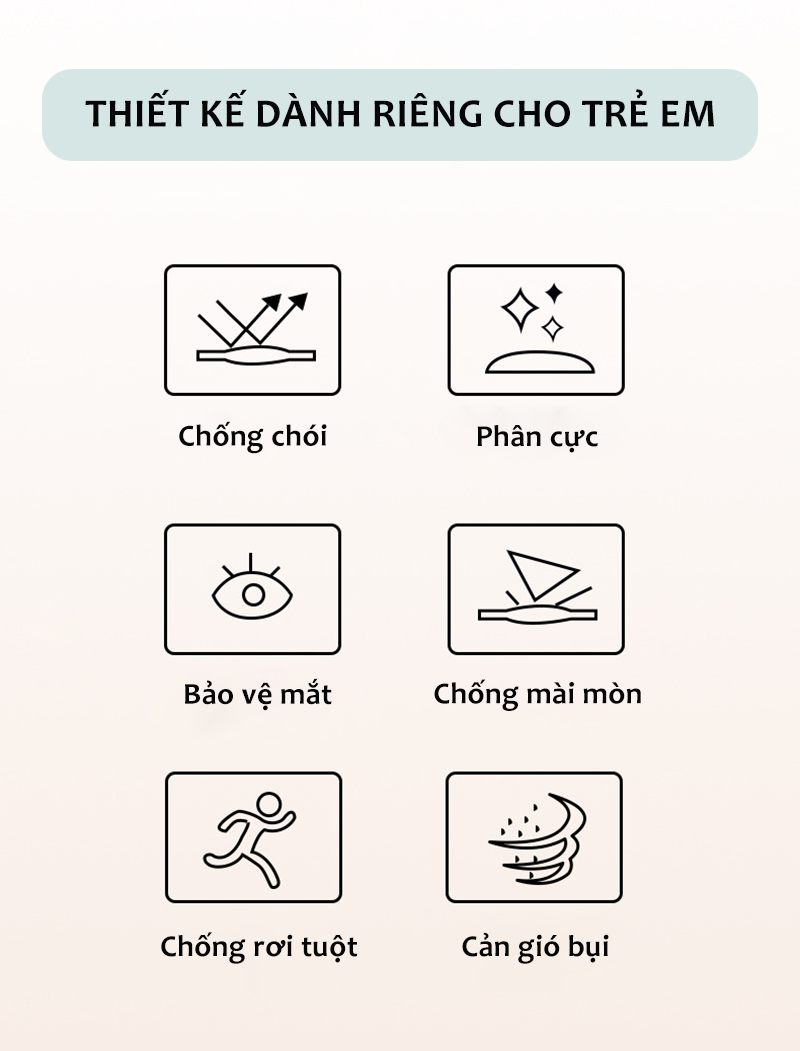 Mô tả Kính Mát Thể Thao Phân Cực Cho Bé Trai Gái AORON Chống Chói Bảo Vệ Mắt Hỗ Trợ Các Hoạt Động Thể Thao Ngoài Trời AK164 - 2
