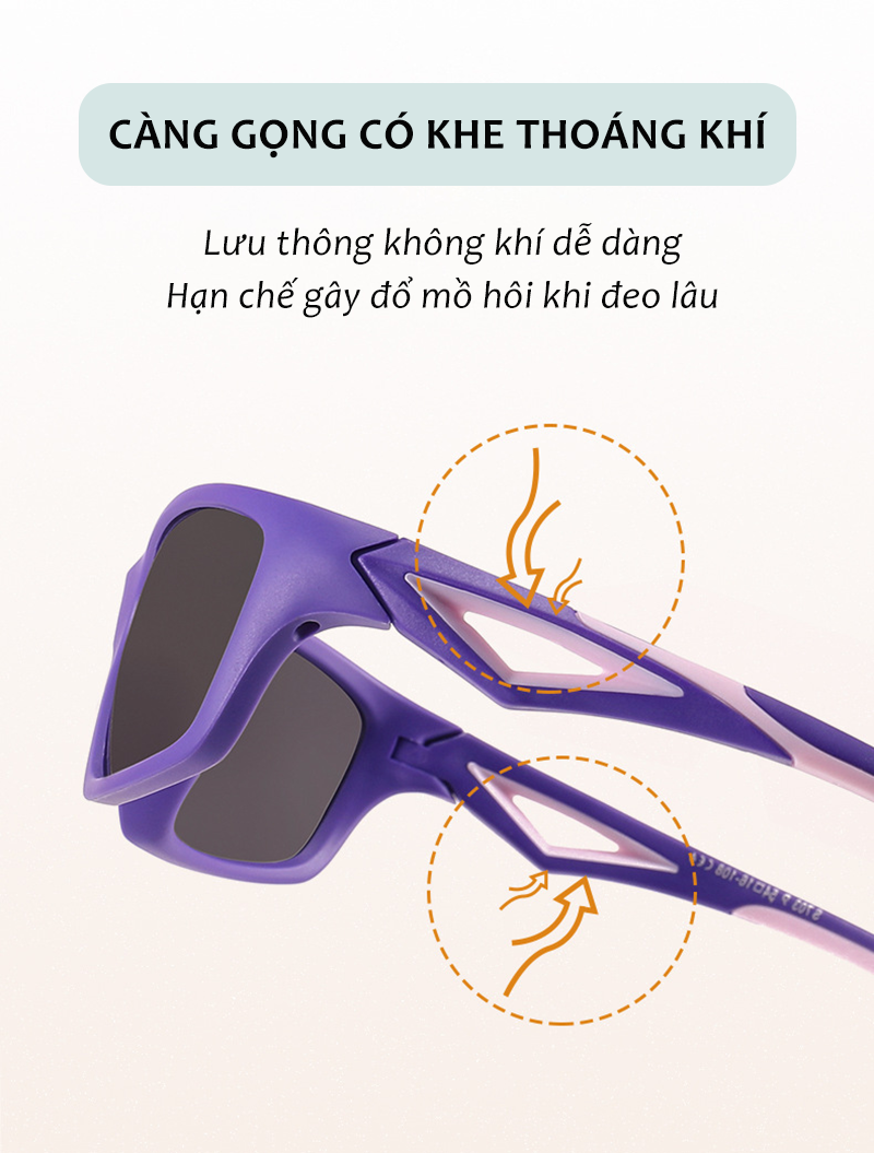 Mô tả Kính Mát Thể Thao Phân Cực Cho Bé Trai Gái AORON Chống Chói Bảo Vệ Mắt Hỗ Trợ Các Hoạt Động Thể Thao Ngoài Trời AK164 - 9