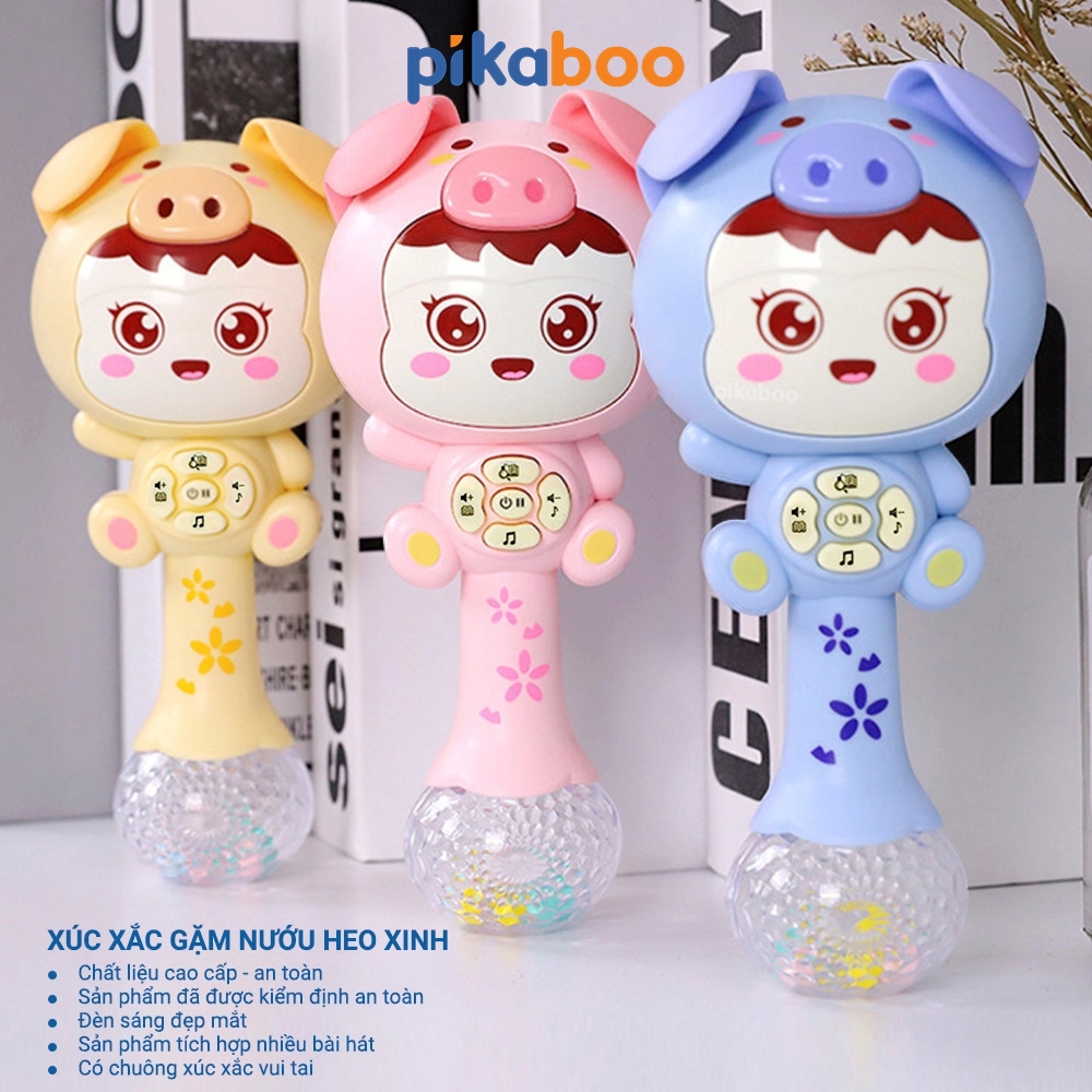 Mô tả Đồ chơi xúc xắc gặm nướu cho bé cao cấp Pikaboo phát nhạc vui nhộn đèn sáng lấp lánh cao cấp an toàn - 1