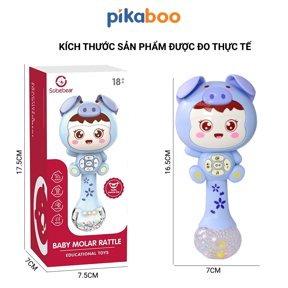 Mô tả Đồ chơi xúc xắc gặm nướu cho bé cao cấp Pikaboo phát nhạc vui nhộn đèn sáng lấp lánh cao cấp an toàn - 2