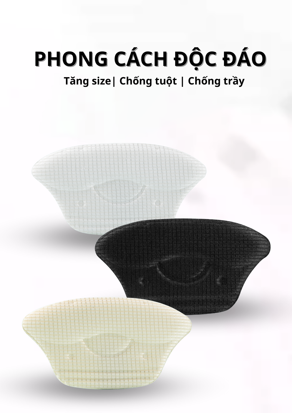 Mô tả Miếng Dán Lót Gót Giày Điều Chỉnh Kích Cỡ MINSU M5511 Thu Nhỏ Cho Giày Lớn, Chống Trượt và Ma Sát Gót Chân - 7