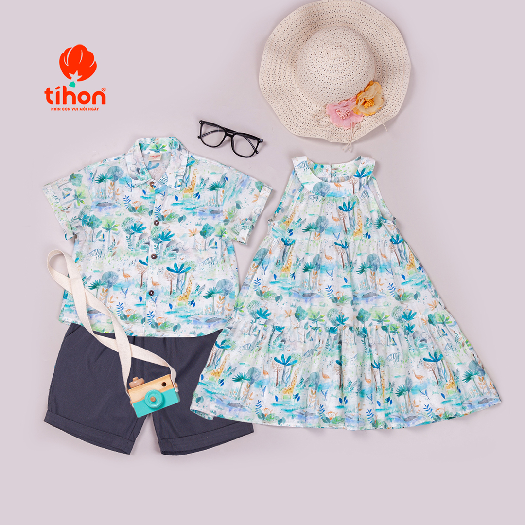Mô tả Bộ đồ đi biển cho bé TIHON cực mát họa tiết siêu yêu cho trẻ VT0750686 ASM0750687 - 3
