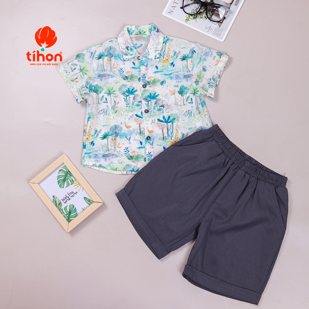 Mô tả Bộ đồ đi biển cho bé TIHON cực mát họa tiết siêu yêu cho trẻ VT0750686 ASM0750687 - 4
