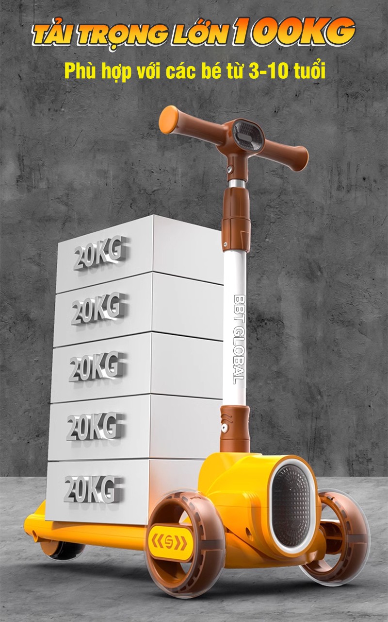 Đèn và nhạc xe scooter BBT Global KM987M