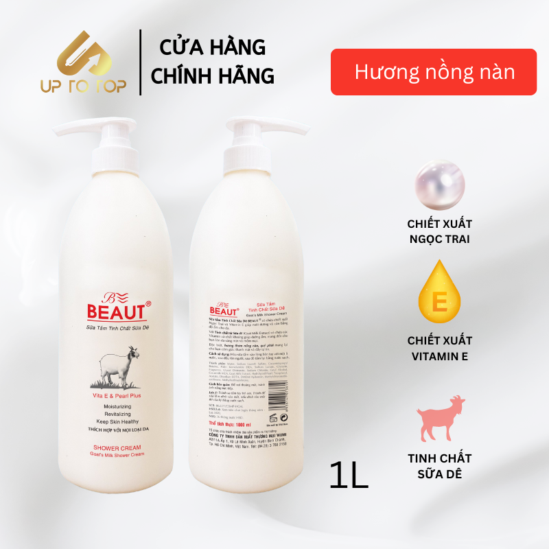 Mô tả Sữa tắm sữa dê làm trắng da 1L dưỡng ẩm làn da mềm mịn toàn thân - 1
