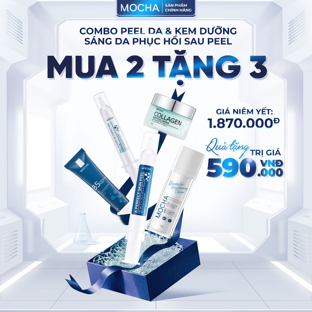 Mô tả Combo Peel Da Mocha Và Kem Dưỡng Biovector 6 Active Hỗ Trợ Phục Hồi Da Sau Peel (Mua 2 Tặng 3) - 1