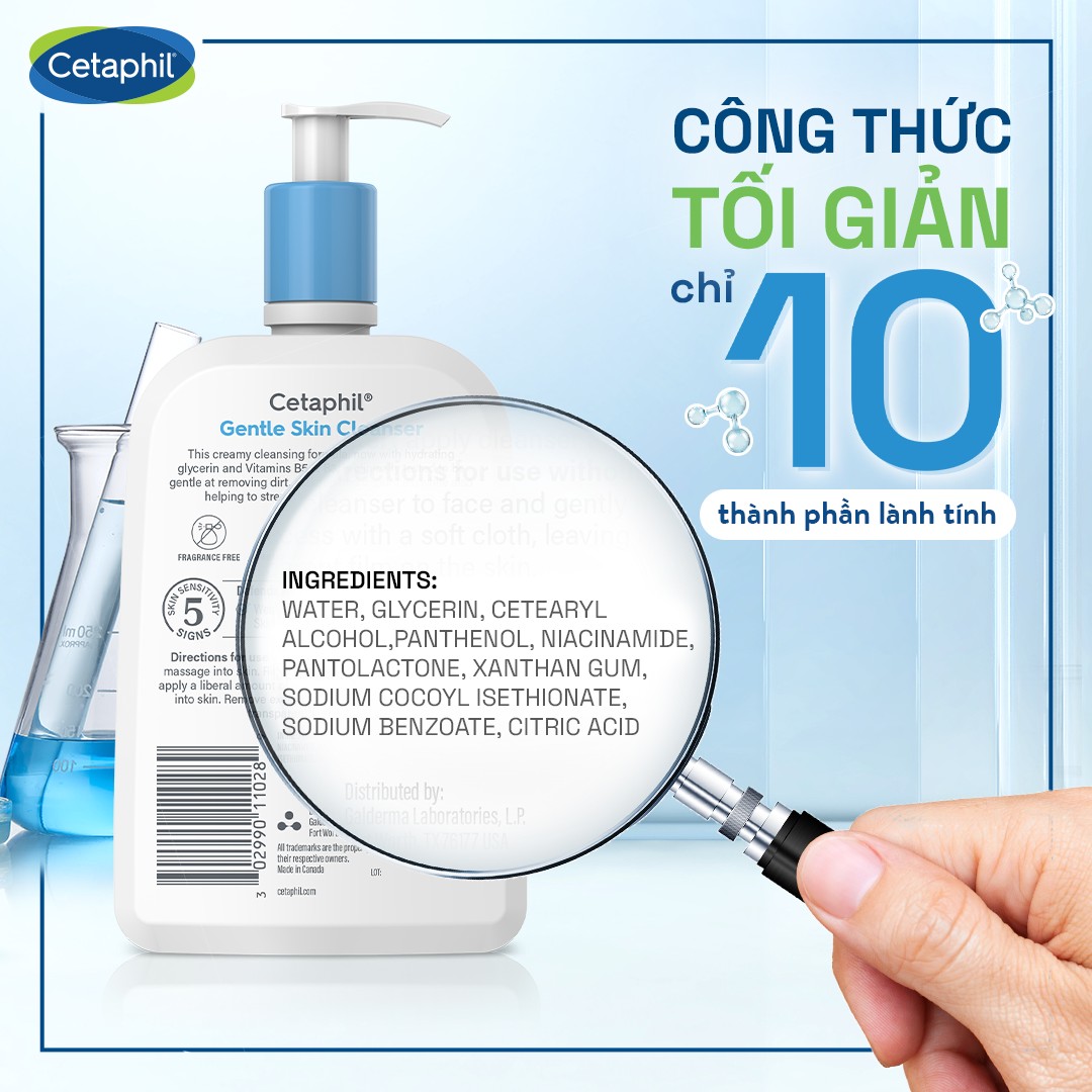 Mô tả Sữa rửa mặt dịu lành cho da nhạy cảm CETAPHIL GENTLE SKIN CLEANSER 125ML - 5