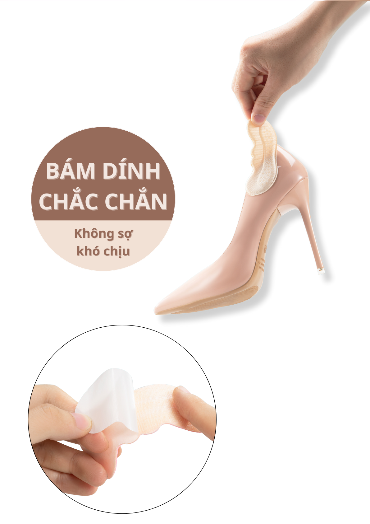 Mô tả Miếng Dán Gót Giày 4D MINSU M5515 Lót Đệm Có Hạt Silicon Bảo Vệ, Chống Trầy, Rớt Gót Chân,Giảm Size Giày Cao Gót Bị Rộng - 5
