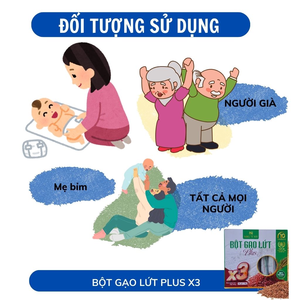 Mô tả Bột Gạo Lứt  Plus X3 Như Ý Ny  Hỗ Trợ Giảm Cân Thay Thế Bữa Ăn Lành Mạnh Hộp 20 Gói - 5