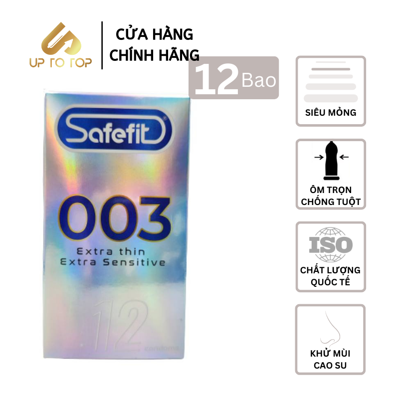 Mô tả Bao Cao Su SAFEFIT 003 Siêu Mỏng Ôm Trọn Hộp 12 Bao + Tặng Hộp 3 Bao - 1