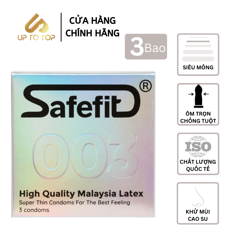 Mô tả Bao Cao Su SAFEFIT 003 Siêu Mỏng Ôm Trọn Hộp 3 Bao - 1