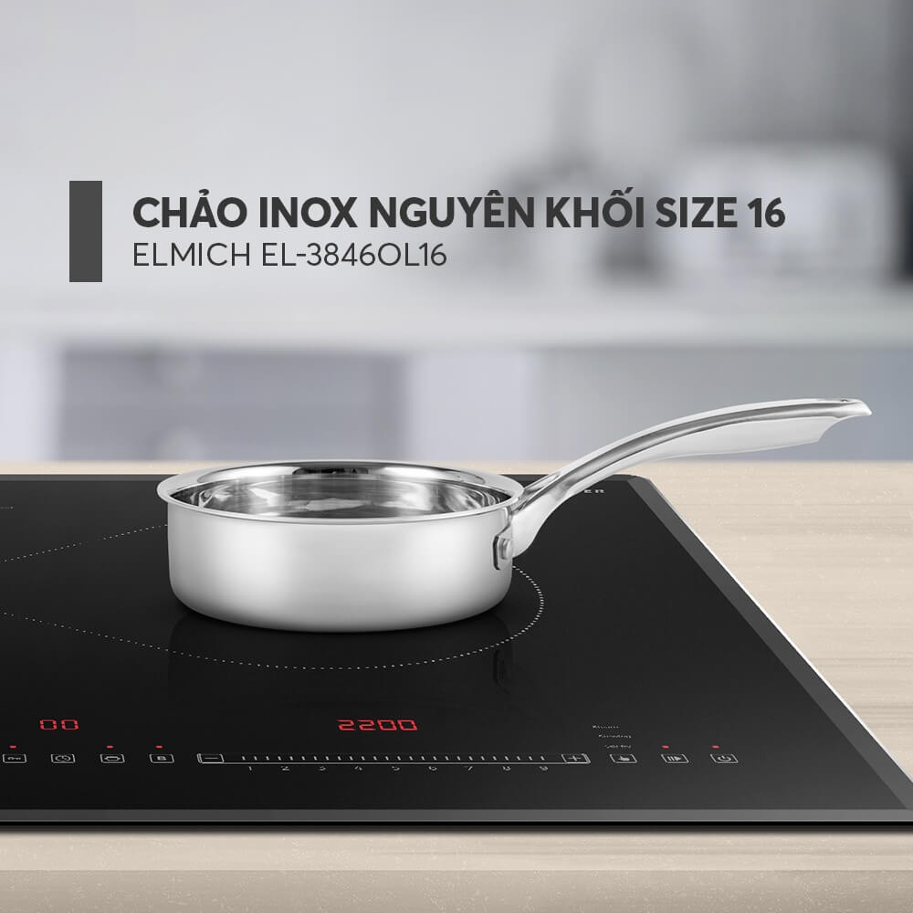 Chảo Elmich Trimax EL-3846OL16 trên bếp từ