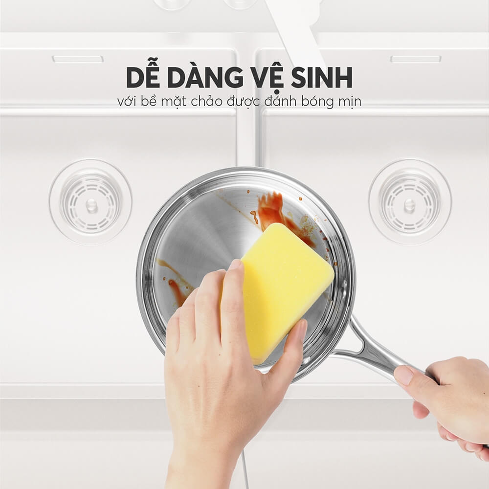Vệ sinh chảo Inox Elmich dễ dàng