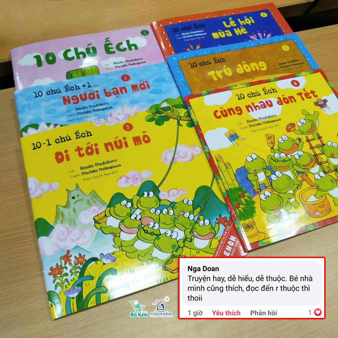 Mô tả Sách Ehon Nhật Bản - 10 Chú Ếch Đủ 3 Phần (Tái Bản Mới Nhất) - 1