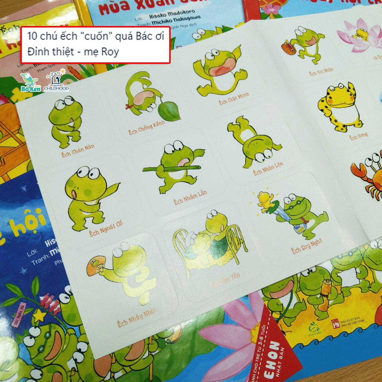 Mô tả Sách Ehon Nhật Bản - 10 Chú Ếch Đủ 3 Phần (Tái Bản Mới Nhất) - 3