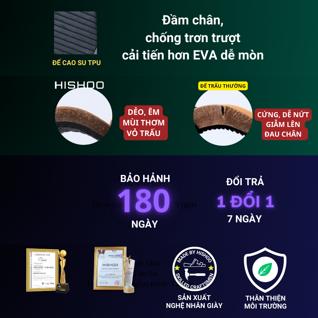 Mô tả Dép Đế Trấu Nam Nữ Birken Quai Ngang 2 Khóa Da Tổng Hợp Hishoo S093 - 4