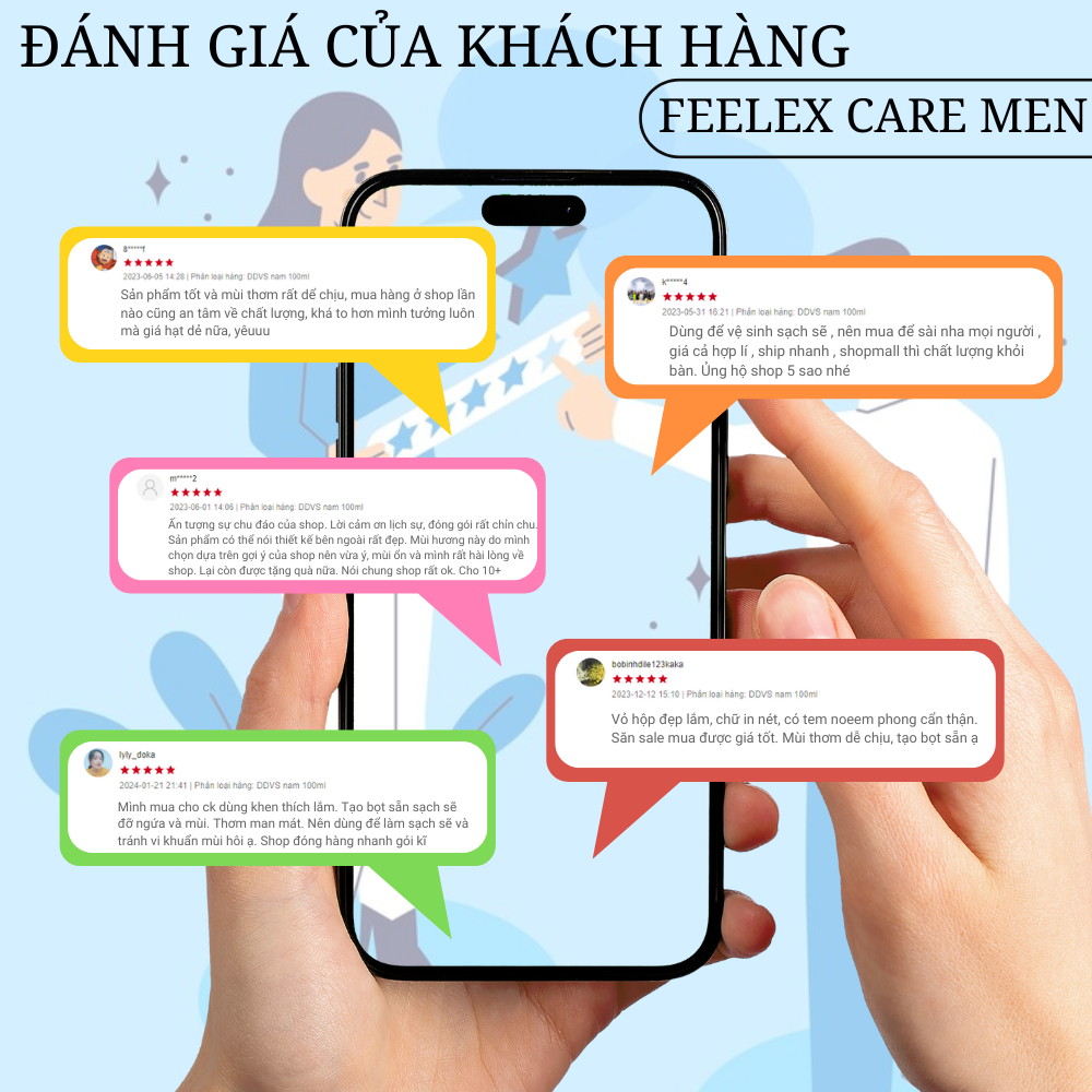 Mô tả Dung dịch vệ sinh nam Feelex Care Men dạng bọt tuyết - 4