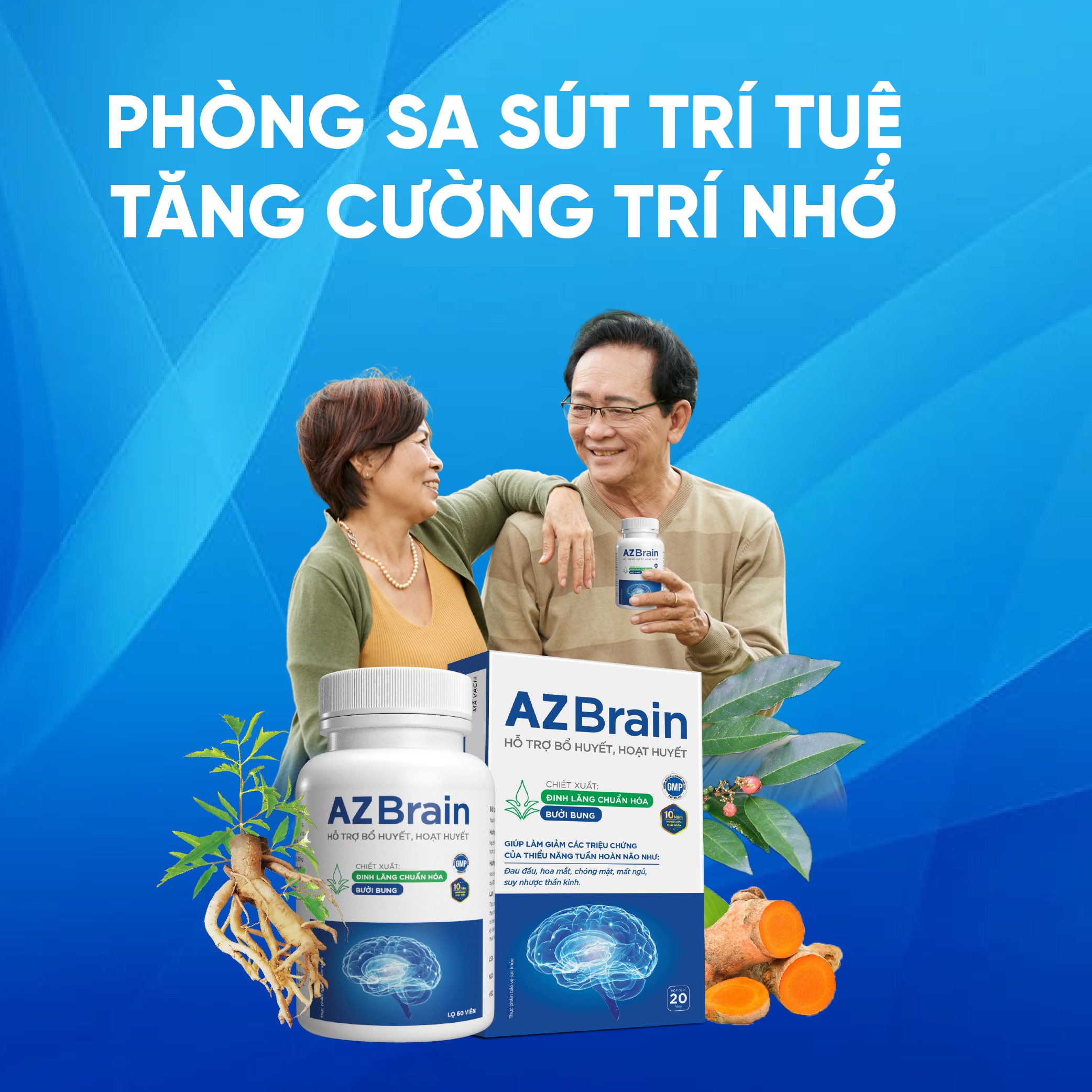 Mô tả Viên uống bổ não AZBrain GrowGreenAz Tăng Cường Trí Nhớ, Giảm Đau Đầu, Lưu Thông Máu Não - 4