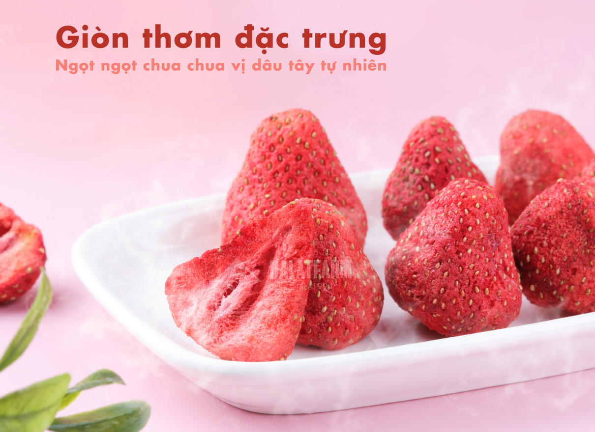Mô tả Dâu Tây Sấy Giòn - Hộp 100g - 2
