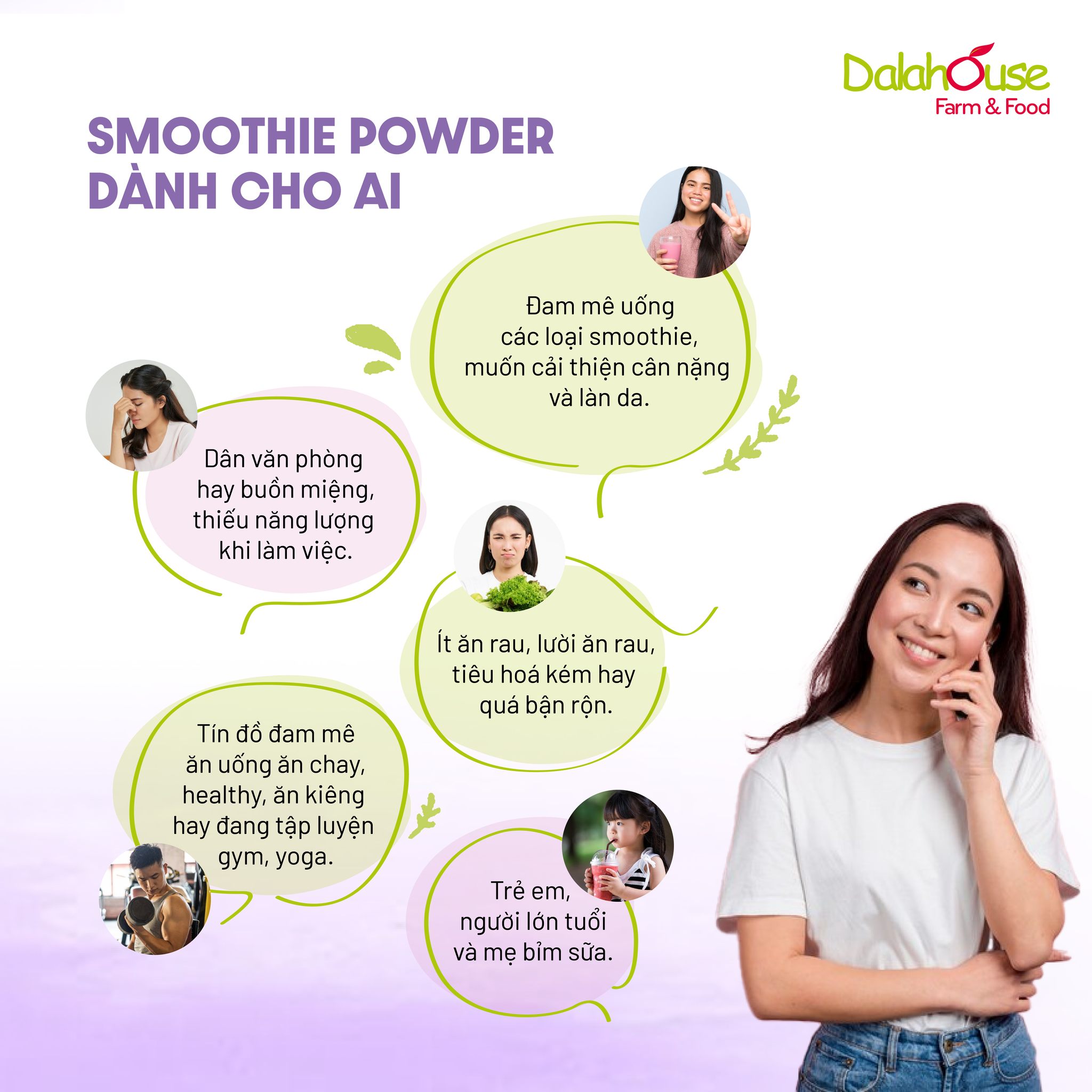 Mô tả Bột sinh tố 13 loại rau củ tổng hợp Dalahouse Organic Smoothie Powder - 2