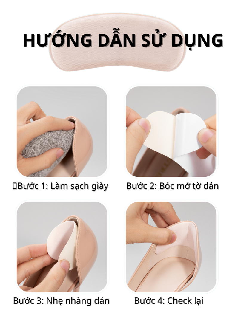 Mô tả Miếng Dán Lót Gót Giày Chống Trượt MINSU M5516 Đệm Chống Trầy Gót Chân, Bị Rộng Chuyên Cho Giày Cao Gót, Thể Thao Nam Nữ - 8