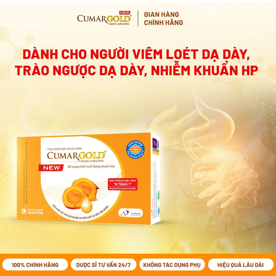 Mô tả CumarGold New và Đại Tràng CumarGold Giảm Đau Dạ Dày, Trào ngược, Đầy Bụng - CMG01, CMT01 - 1